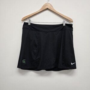 Nike Dri Fit Golf Skort Michigan State Spartans Women's Size XL Black Stretch